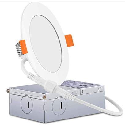 MW LED 4 Inch Dimmable LED Slim Pot Light , 9W 810LM 5CCT (2700K/3000K/3500K/4000K/5000K) Adjustable ETL Listed IC Rated Wet Locations