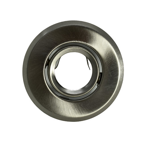 MW LED Recessed Lighting Trim with Gimbal (3.5" GU10 Round, Brushed Nickel) for 3 5/8" Housing