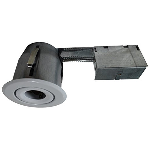 MW LED 4" Remodel IC Rated Recessed Lighting Housing with PAR16 Matte White Trim (Pack of 6)