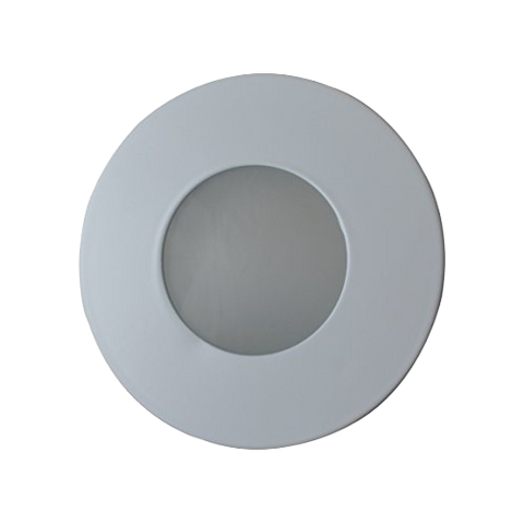 MW LED Recessed Lighting Shower Trim (4" Shower (Thick Border), Glossy White) for 4 1/4" Housing