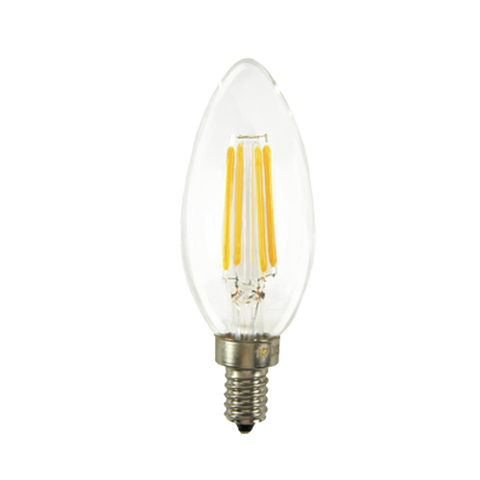 MW LED 6-Packed B11 Filament Bulb 7W (75W Equivalent) 800 Lumens E12 Candelabra LED 5000K Daylight Candle Light Bulbs