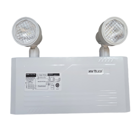 MW LED Emergency Lights with Remote Capabilities, Commercial Battery Unit Emergency Lights with 2 by 2 watts Head, 120v/347v Universal mounting CSA Listed (CM-212B)