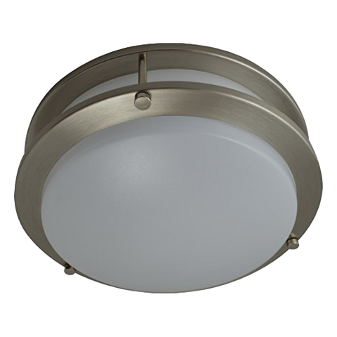 MW LED 12 Inch Double Ring Flush Mount LED Ceiling Light Fixtures, Brushed Nickel, 18W 5CCT Color 2700k/3000K/3500K/4000k/5000K (CCT Changeable/Adjustable) CETL Listed