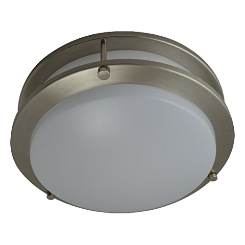 MW LED 12Inch Double Ring Flush Mount LED Ceiling Light Fixtures, Brushed Nickel, 18W 5CCT Color 2700k/3000K/3500K/4000k/5000K (CCT Changeable/Adjustable) CETL Listed