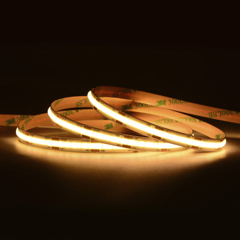 MW LED COB LED Flex Strip Lights, Cool White 3000K 24V, High Density Uniform LED Strip Light for Under Cabinet Light, Home Decor Light.