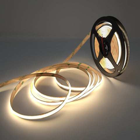 MW LED COB LED Flex Strip Lights, Cool White 3000K 24V, High Density Uniform LED Strip Light for Under Cabinet Light, Home Decor Light.