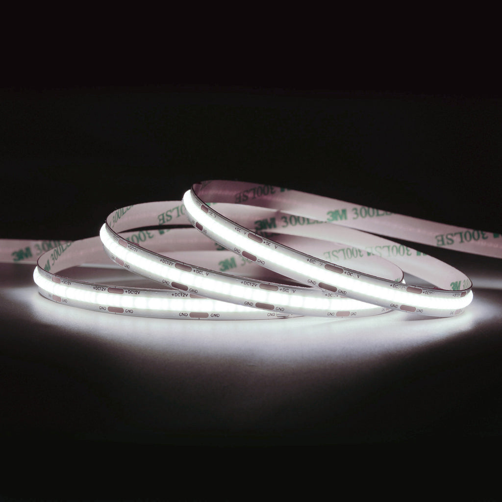 MW LED COB LED Flex Strip Lights, Cool White 6000K 24V, High Density Uniform LED Strip Light for Under Cabinet Light, Home Decor Light.