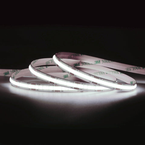 MW LED COB LED Flex Strip Lights, Cool White 6000K 24V, High Density Uniform LED Strip Light for Under Cabinet Light, Home Decor Light.