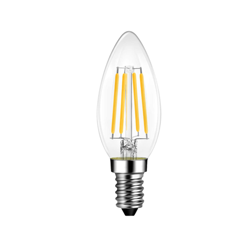 MW LED 6-Packed B11 Filament Bulb 7W (75W Equivalent) 800 Lumens E12 Candelabra LED 5000K Daylight Candle Light Bulbs