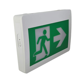 MW LED Exit Sign Running Man Thermoplastic Sign Combo Emergency Light LED Left Right Battery Backup for 120 Minutes 120v 347v Universal mounting CSA Listed (CM-126)