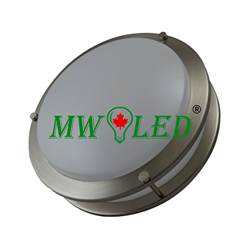 MW LED 12Inch Double Ring Flush Mount LED Ceiling Light Fixtures, Brushed Nickel, 18W 5CCT Color 2700k/3000K/3500K/4000k/5000K (CCT Changeable/Adjustable) CETL Listed