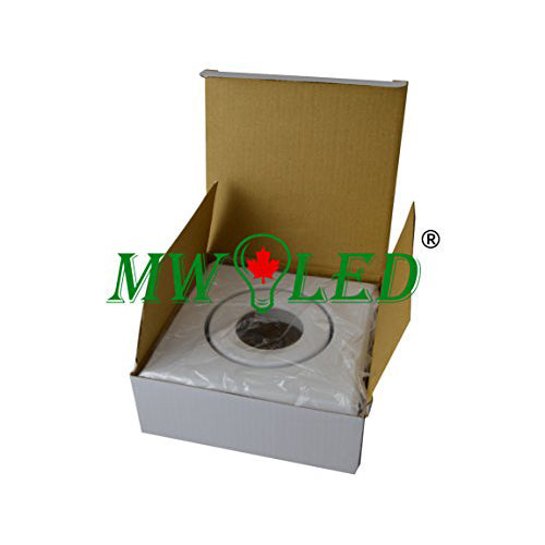 MW LED Recessed Lighting Trim with Gimbal (4" PAR16/MR16/GU10 Square, Glossy White) for 4 1/4" Housing
