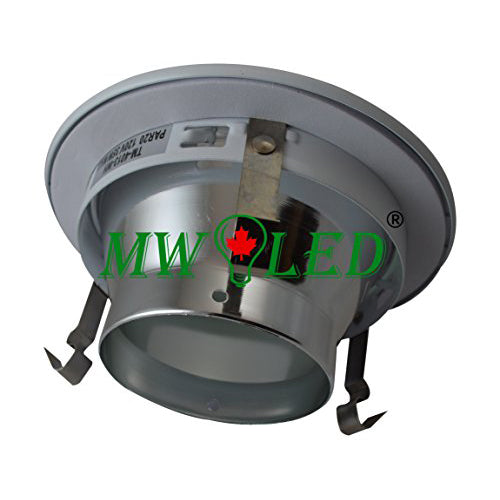 MW LED Recessed Lighting Shower Trim (4" Shower (Thin Border), Glossy White) for 4 1/4" Housing