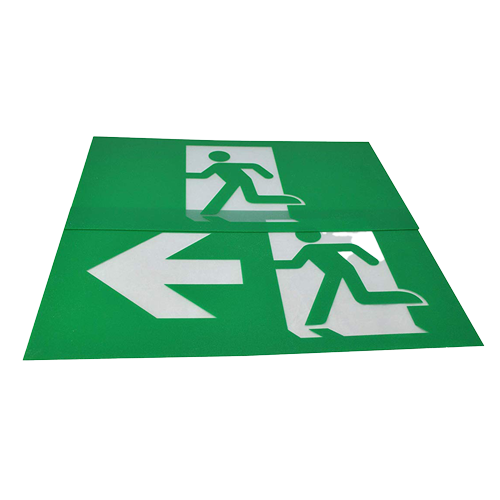 MW LED Exit Sign CM-316 Running Man Thermoplastic Sign Combo Emergency Light LED with 2 Heads*LED 2W x 2, Left Right Battery Backup for 120 Minutes 120v/347v Universal mounting CSA Listed (CM-316)