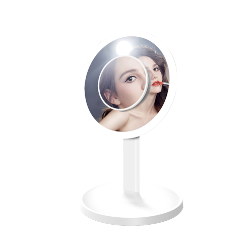 8 Inch Makeup Vanity Mirror with Lights, Rechargeable Double Sided 1X 7X Magnifying Mirror