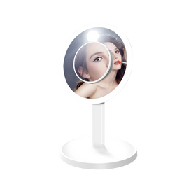 8 Inch Makeup Vanity Mirror with Lights, Rechargeable Double Sided 1X 7X Magnifying Mirror