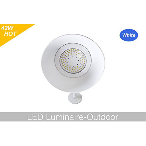 14inch 2-Packed White Gooseneck Barn Light LED Fixture for Indoor/Outdoor Use, 42W 4000K with Photocell, Adjustable Gooseneck Arm, ETL/cETL, Energy Star Listed