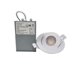 MW LED 3 inch Gimbal Recessed LED Pot Lights, with Junction Box, Dimmable IC Rated 180° Rotatable Ceiling Light/Potlight, 6W 500LM 3000/4000/5000K(Multi CCT) White Trim
