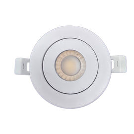 MW LED 3 inch Gimbal Recessed LED Pot Lights, with Junction Box, Dimmable IC Rated 180° Rotatable Ceiling Light/Potlight, 6W 500LM 3000/4000/5000K(Multi CCT) White Trim