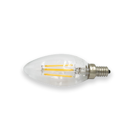 MW LED 6-Packed B11 Filament Bulb 4.W (40W Equivalent) 400 Lumens E12 Candelabra LED 2700K Warm White Candle Light Bulbs
