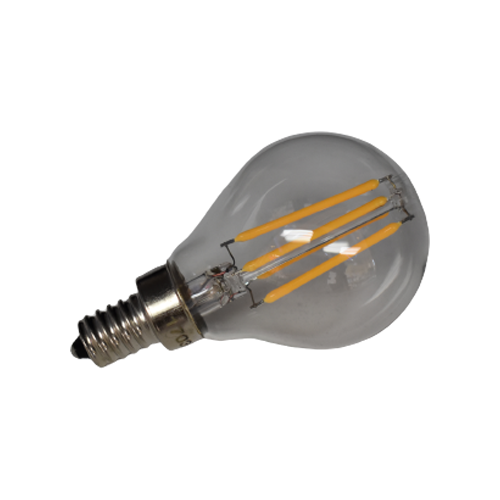 MW LED 6-Packed G16 Filament Bulb 4W (40W Equivalent) 400 Lumens E12 Candelabra LED 2700K Warm White ,Candle Chandelier, Vanity Light Bulbs