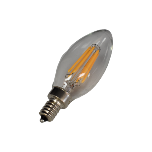 MW LED 6-Packed B11 Filament Bulb 6W (60W Equivalent) 600 Lumens E12 Candelabra LED 2700K Warm White Candle Light Bulbs