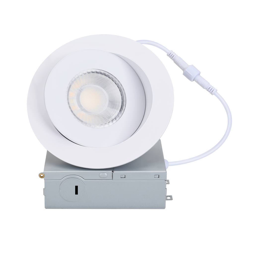 MW LED  4 inch Gimbal Recessed LED Pot Lights, with Junction Box, Dimmable Ceiling Light/Potlight, 9W 750LM 3000/4000/5000K(Multi CCT)