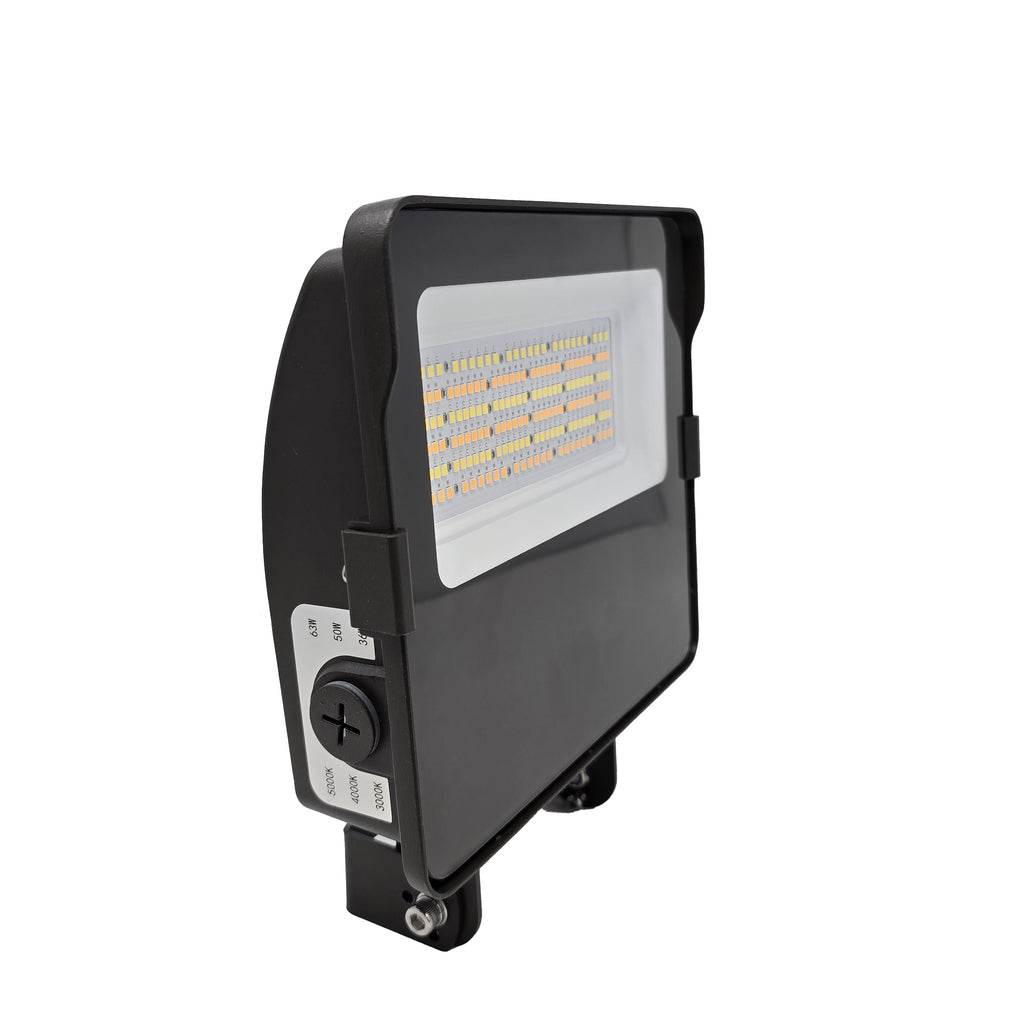MW LED Max. 63W Flood Light Outdoor Super Bright Outdoor Lights (Adjust to 63W/ 50W/ 36W) (CCT 3000K/ 4000K/ 5000K) Security Lights for Garden, Garage, Yard, Sports Ground, Patio, Parking Lots