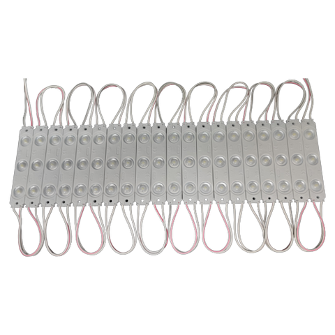 MW LED 100pcs 3 LED Module for Signs DC12V Pure White 1.5W Waterproof for Letter Sign Advertising ,Sign Channel Letter.