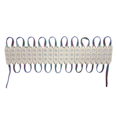 MW LED 100pcs 3 LED RGB Injection Module for Signs DC12V Pure White 0.72W Waterproof for Letter Sign Advertising ,Sign Channel Letter.