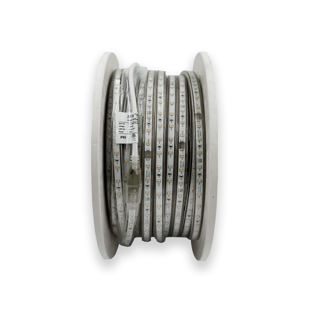 Waterproof Warm White 3000K AC120V 165ft/50m, Outdoor Strip Lights Ideal for Eaves, Backyards Garden, Indoor Outdoor Use.