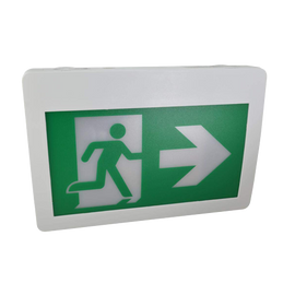 MW LED Exit Sign Running Man Thermoplastic Sign Combo Emergency Light LED Left Right Battery Backup for 120 Minutes 120v 347v Universal mounting CSA Listed (CM-126)