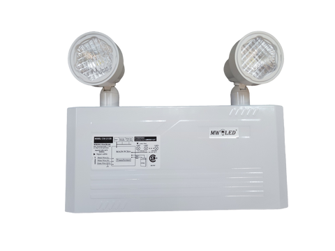 MW LED Emergency Lights with Remote Capabilities, Commercial Battery Unit Emergency Lights with 2 by 2 watts Head, 120v/347v Universal mounting CSA Listed (CM-212B)