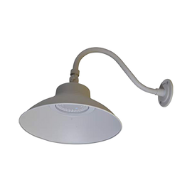 14inch 2-Packed White Gooseneck Barn Light LED Fixture for Indoor/Outdoor Use, 42W 4000K with Photocell, Adjustable Gooseneck Arm, ETL/cETL, Energy Star Listed