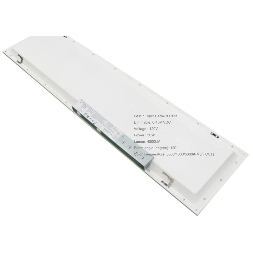 MW LED  2-Pack 1' X 4', Back-Lit Wide Voltage LED Panel, 3500K, 4000K, 5000K (3CCT Switchable 3500K, 4000K, 5000K)