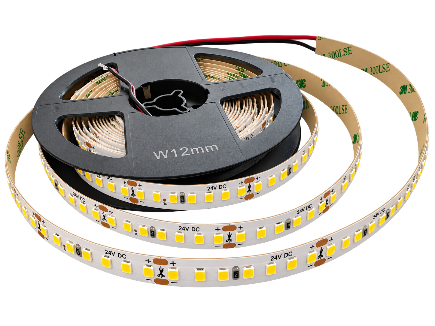 MW LED Strip  Lights, Natural White 4000K, DC 24V, 55W(Max),10MMx5M, 154PCS/M, SMD2835,for Office Workspace Vanity Mirror Kitchen Counter
