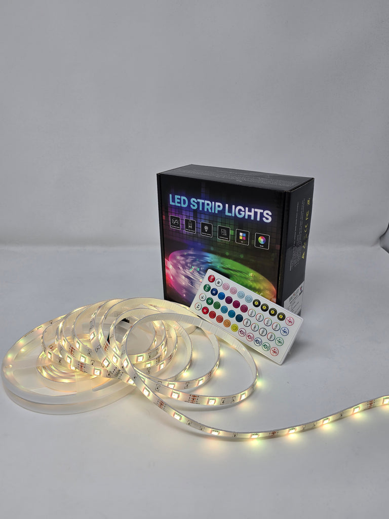 RGB LED Strip Lights Lights Music Sync Smart  Lights with Bluetooth APP Control 44 Keys Remote, Color Changing Led Lights Strip for Bedroom Christmas Party Home Decoration