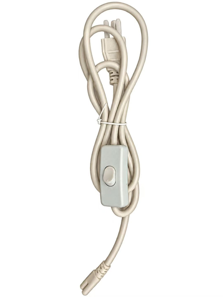 MW Power cord with an inline switch, white power cord with On/OFF Switch