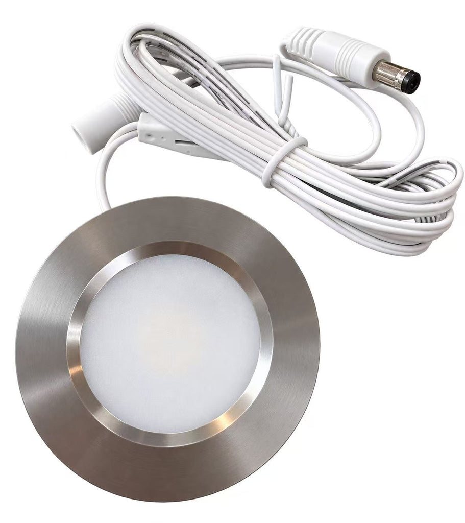 MW LED Puck Light, Under Cab,3000K/4000K/5000K. 3W12V,Mini Downlight Steel Trim LED Ceiling Light,Cabinet Light,Recessed Small Spotlight Mirror Front Lights
