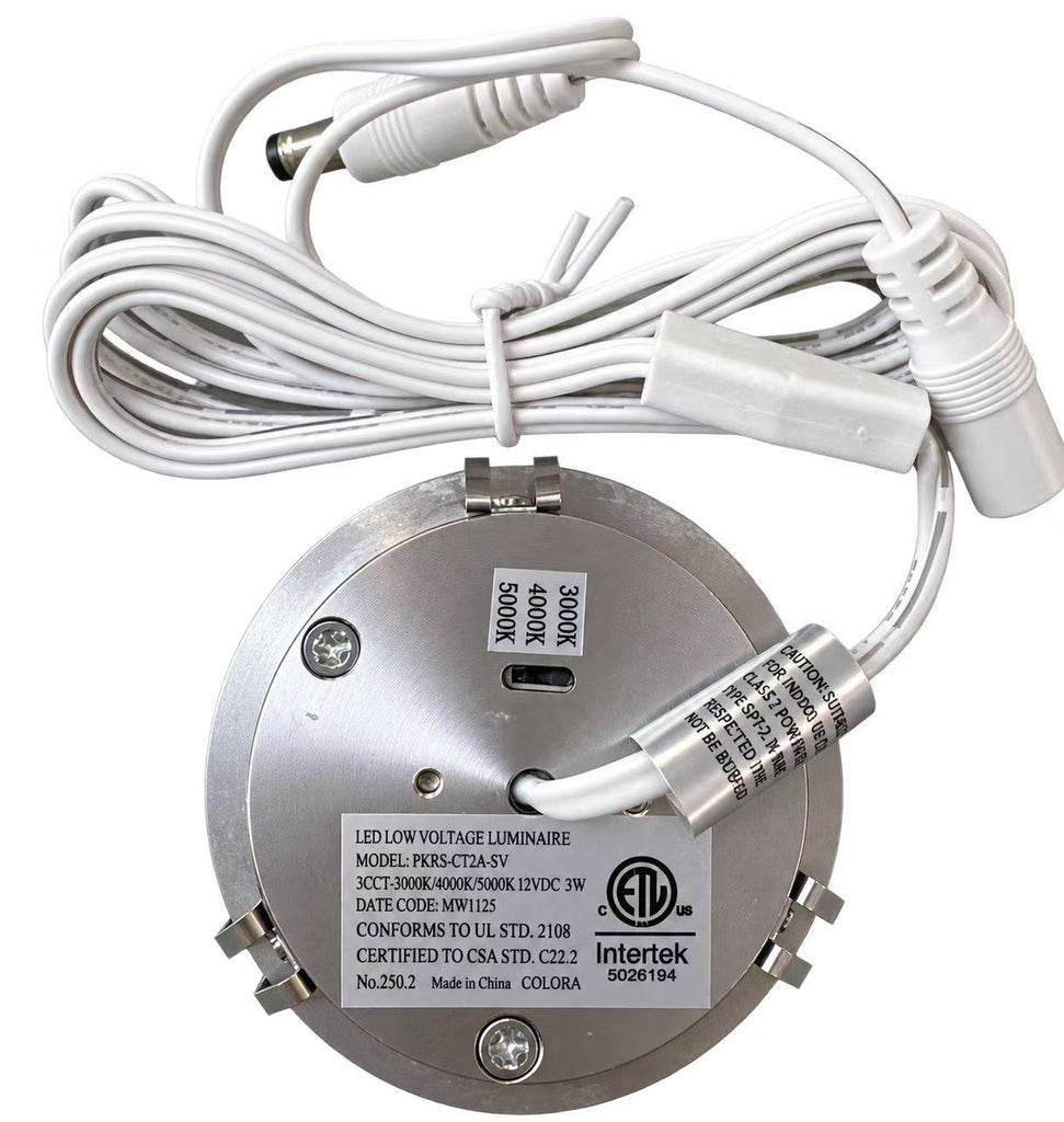 MW LED Puck Light, Under Cab,3000K/4000K/5000K. 3W12V,Mini Downlight Steel Trim LED Ceiling Light,Cabinet Light,Recessed Small Spotlight Mirror Front Lights