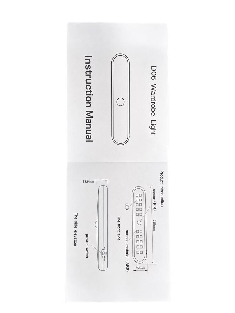 MW LED Wardrobe Light,Motion Sensor Under Cabinet Lights,for Kitchen/Closet/Hallway/Toilet/Garage