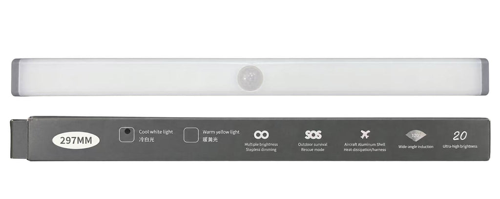 LED Lamp,1pc 29.7cm USB Rechargeable Led Light,Perfect For Cabinet, Wardrobe And Hallway, Wireless Motion Sensor Under Cabinet Lighting, Rechargeable Magnetic Night Lamp For Hallway Kitchen Cabinet Shelf Wardrobe House Room Decoration