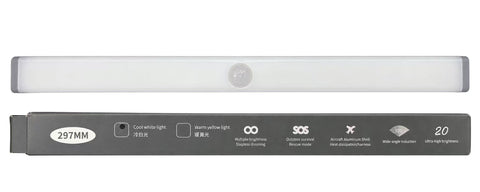 LED Lamp,1pc 29.7cm USB Rechargeable Led Light,Perfect For Cabinet, Wardrobe And Hallway, Wireless Motion Sensor Under Cabinet Lighting, Rechargeable Magnetic Night Lamp For Hallway Kitchen Cabinet Shelf Wardrobe House Room Decoration