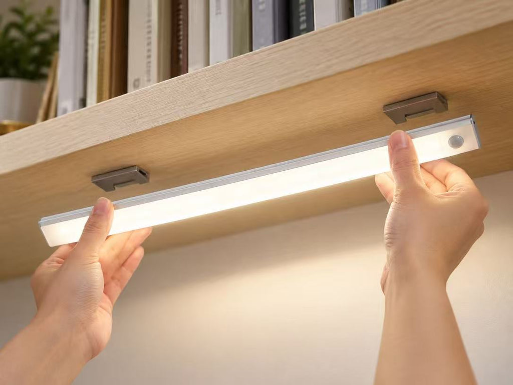 LED Lamp,1pc 21 cm USB Rechargeable Led Light,Perfect For Cabinet, Wardrobe And Hallway, Wireless Motion Sensor Under Cabinet Lighting, Rechargeable Magnetic Night Lamp For Hallway Kitchen Cabinet Shelf Wardrobe House Room Decoration