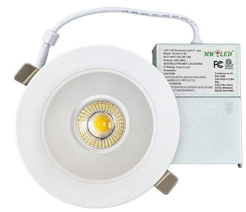 MW LED Recessed Light Fixture,Anti-Glare 4'' Downlight,Suitable for Living Room, Bedroom, Kitchen, Office