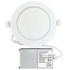 MW LED Recessed Light Fixture, 6'' Slim Panel Light, with Junction Box,Suitable for Living Room, Bedroom, Kitchen, Office