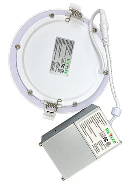 MW LED Recessed Light Fixture, 6'' Slim Panel Light, with Junction Box,Suitable for Living Room, Bedroom, Kitchen, Office