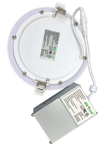 MW LED Recessed Light Fixture, 6'' Slim Panel Light, with Junction Box,Suitable for Living Room, Bedroom, Kitchen, Office