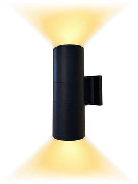 MW LED outdoor wall light, 12 inches up and down wall lamp with sensors. Modern Porch Patio Lights, Waterproof Wall Sconce, Exterior Light Fixture Wall Mount, Aluminum, Matte Black