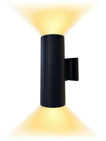 MW LED outdoor wall light, 12 inches up and down wall lamp with sensors. Modern Porch Patio Lights, Waterproof Wall Sconce, Exterior Light Fixture Wall Mount, Aluminum, Matte Black